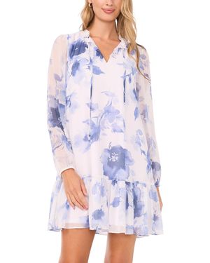 SAM & JESS Long-sleeve Ruffle Dress - Blue