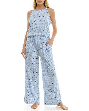 Roudelain High Neck Tank Top & Pants - Blue