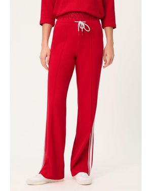 Olsen Side Stripe Jersey Drawstring Pant - Red