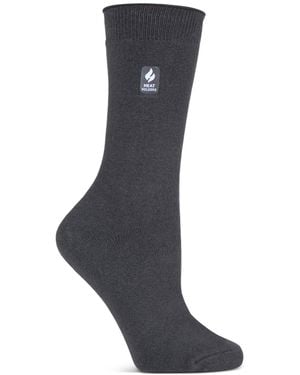Heat Holders Ultra Lite Holly Solid Crew Socks - Gray