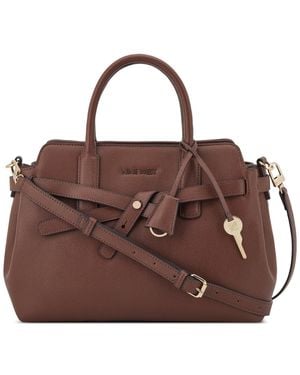 Nine West Lille Triple Compartment Satchel Bag - Brown