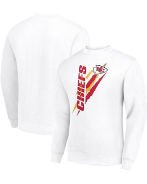 Starter Kansas City Chiefs Color Scratch Team Graphic Fleece Pullover Sweatshirt - White