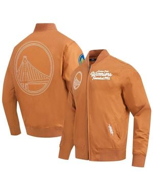 Pro Standard Golden State Warriors Paint The City Full-zip Jacket - Brown