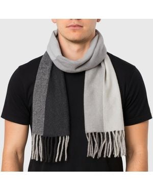 Alpine Swiss Scarf Soft 80 Inch Long Warm Scarves Plaids Winter Shawl - Gray