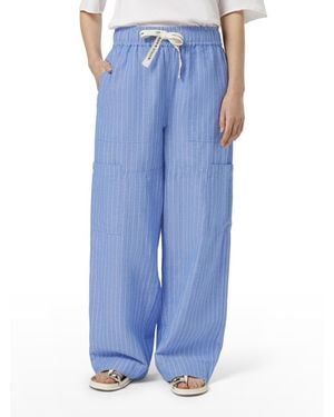 Scotch & Soda Noa High-rise Wide-leg Pull On Cargo Pant - Blue