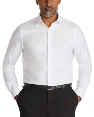 Michael Kors Luxe Touch Stretch Long Sleeve Dress Shirt - White