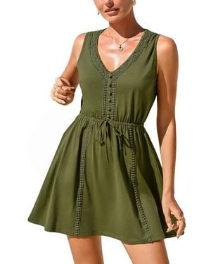 CUPSHE Wish Me Luck Mini Beach Dress - Green