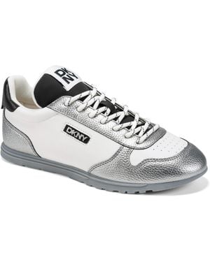 DKNY Amanda Lace-up Sneakers - Metallic