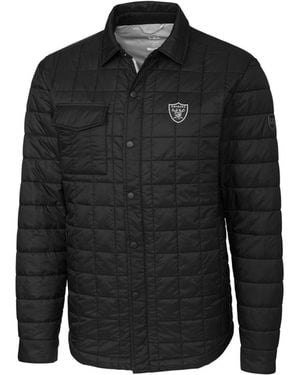 Cutter & Buck Las Vegas Raiders Rainier Shirt Jacket - Black