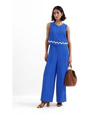 Phase Eight Aubrey Sleeveless Wide Leg Jumpsuit - Blue