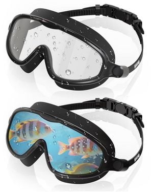 Gnuadz Swim goggles Wide View Anti-fog Uv Protection 2 Pack - Blue