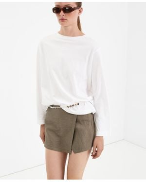 Mango Lyocell Skort - White