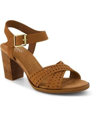 TOMS Majorca Ankle Strap Dress Sandals - Brown