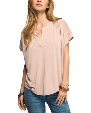 Lucky Brand Notch Neck Dolman T-shirt - Blue