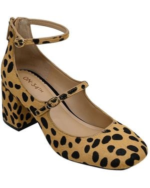 On 34th Tonii Mary Jane Ankle-strap Pumps - Metallic