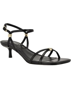 Calvin Klein Rivine Kitten Heel Sandals - Black