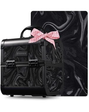 Byootique Makeup Train Case Cosmetic Organizer W/ Mirror Tray Artist Cb Dusk - Black