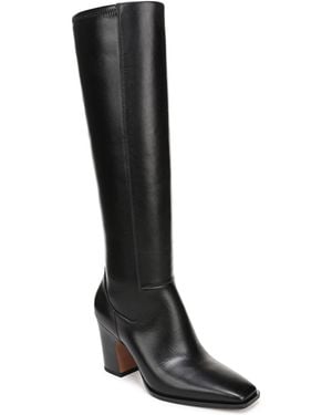 Franco Sarto Jonie Square Toe Zip Tall Boots Regular Wide Calf - Black