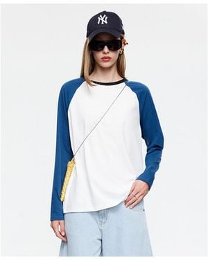 Lioness Crew Neck Baseball T-shirt - Blue