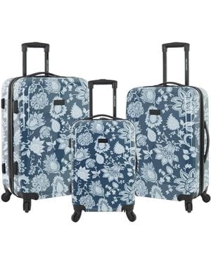 Bella Caronia 3 Piece Rolling Hardside luggage Set - Blue