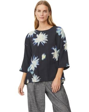 Masai Becca 3/4 Sleeve Round Neck Blouse - Blue