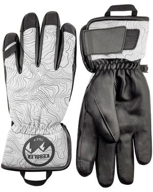 KESSLER Waterproof Leather Ergo Grip Snow Gloves - Black