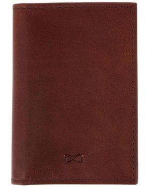 Trafalgar Tennyson Slim Bi-fold Id Window Leather Card Case - Purple