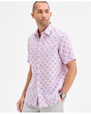 Club Room Marks Medallion Shirt - Purple