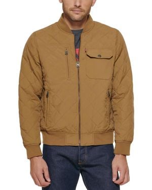 Levi's Regular-fit Diamond-quilted Bomber Jacket - Brown