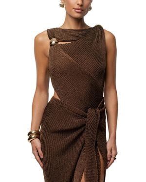 JLUXLABEL Luminous Metallic Bodysuit - Brown