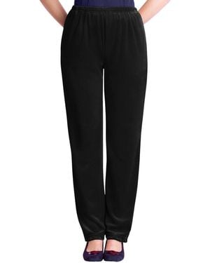 Woman Within Plus Size Velour Pant - Black