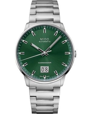 MIDO Swiss Automatic Commander Stainless Steel Bracelet Watch 44mm - Green