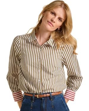 Brakeburn Vicky Long Sleeve Striped Shirt - Brown