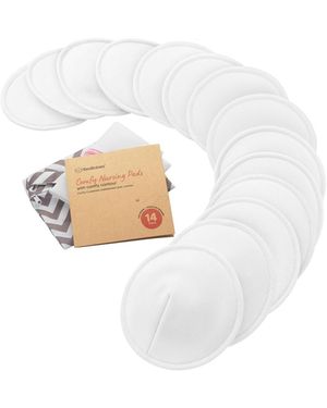 KeaBabies 14pk Organic Nursing Pads - White