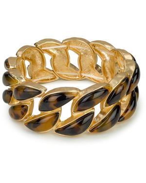Patricia Nash Pave Tortoise Resin Collection Stretch Link Bracelet - Metallic