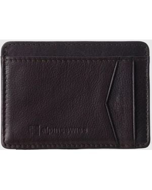 Alpine Swiss Men Rfid Safe Minimalist Front Pocket Wallet Leather Thin Card Case - Black