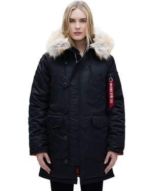 Alpha Industries N-3b Parka W Jacket - Blue