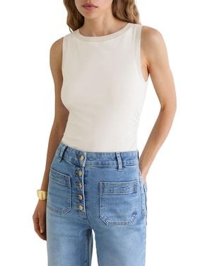 Reiss Trinny Sleeveless Ruched Vest - Blue