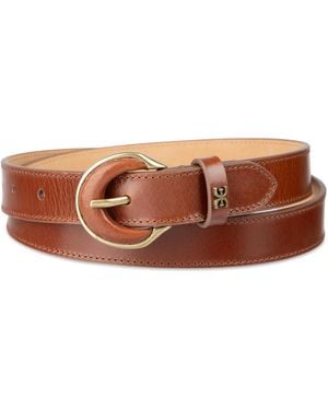 Sam Edelman Leather Inset Harness Buckle Belt - Brown