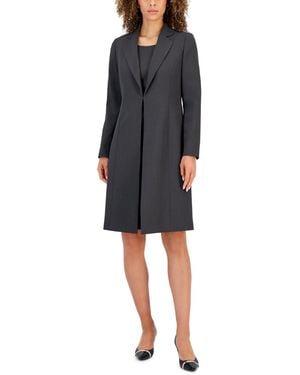 Le Suit Long Jacket Dress Suit - Black