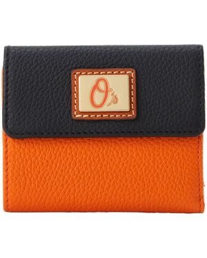 Dooney & Bourke Baltimore Orioles Flap Credit Card Wallet - Orange