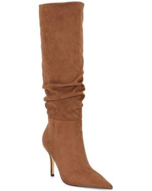 Nine West Giorah Tall Slouch Stiletto Dress Boots - Brown