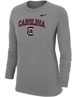 Nike South Carolina Gamecocks Core Long Sleeve T-shirt - Gray