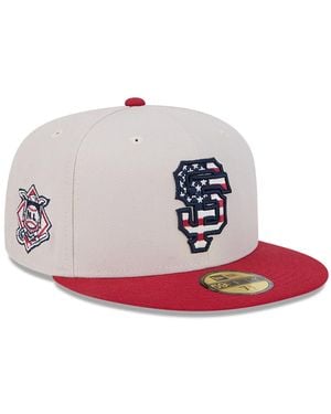 KTZ Red San Francisco Giants 2024 Fourth Of July 59fifty Fitted Hat - Pink