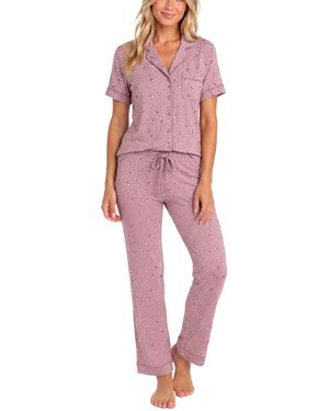 Sincerely Jules Modal-spandex Short-sleeve Pajama Set - Red