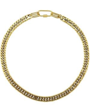Rebl Jewelry Stainless Steel Wide Chain Necklace - Metallic