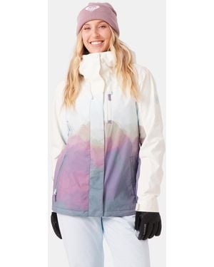 Roxy Jetty 3-way Adjustable Hooded Snow Jacket - Purple