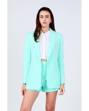 Endless Rose Single-breasted Blazer - Blue