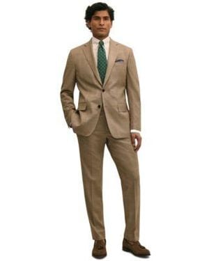 Brooks Brothers B By B By Plaid Wool Stretch Classic Fit Suit Separates - Natural