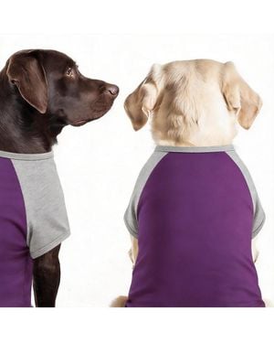Aronkl 2-pack Lightweight Athletic Dog T-shirt - Purple